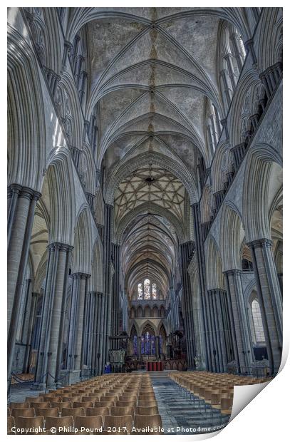 Salisbury Cathedral Print by Philip Pound