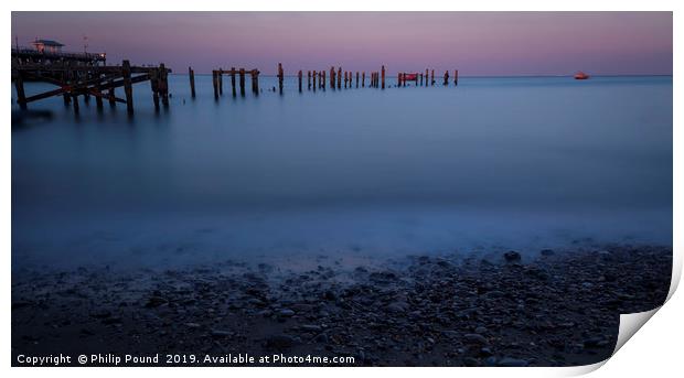 Swanage Beach in Dorset Print by Philip Pound