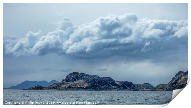 Isle of Skye from Loch Nevis Print by Philip Pound