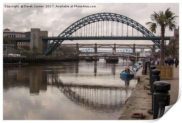 Tyne bridges Print by Derek Corner