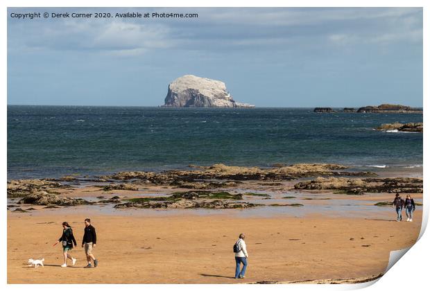 Bass Rock from North Berwick Print by Derek Corner