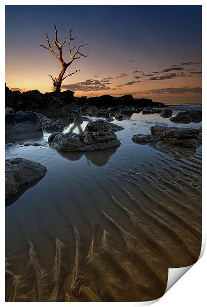 Ripples in the sand Print by mark leader