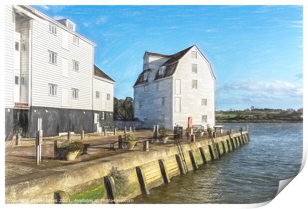 Tide Mill Quay At Woodbridge Print by Ian Lewis