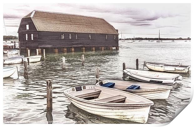 Bosham Quayside  Print by Ian Lewis