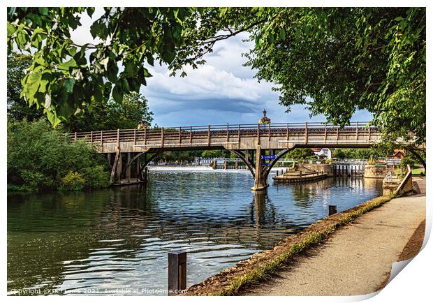 Goring on Thames Road Bridge Print by Ian Lewis