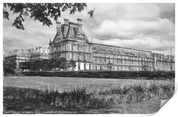 The Louvre Palace Print by Ian Lewis