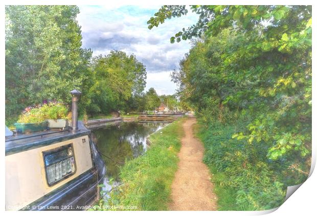 Along The Towpath Print by Ian Lewis