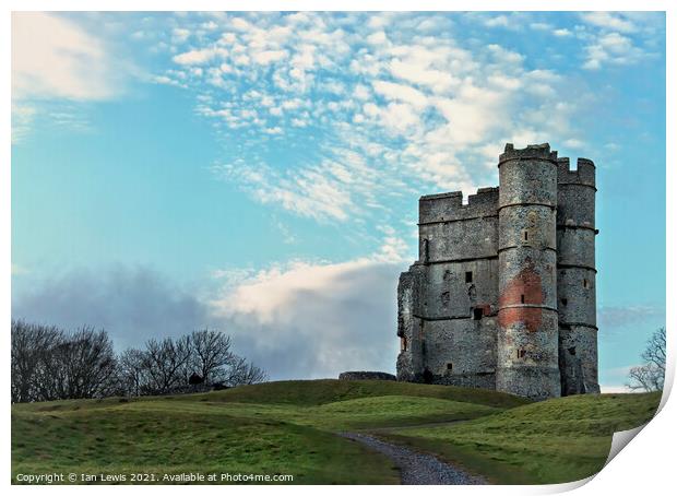 Donnington Castle Gatehouse Print by Ian Lewis