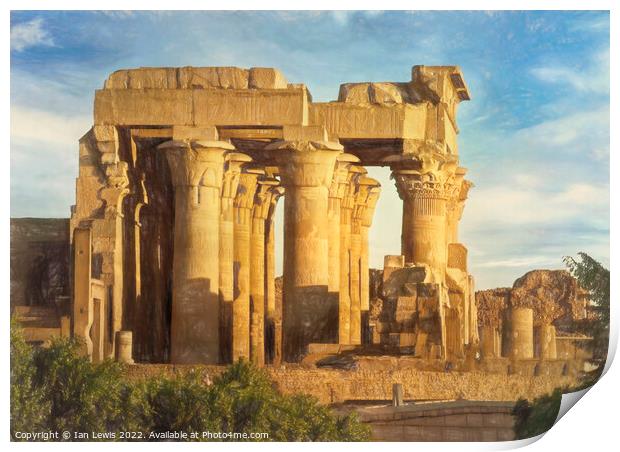 Temple of Kom Ombo in Egypt Print by Ian Lewis