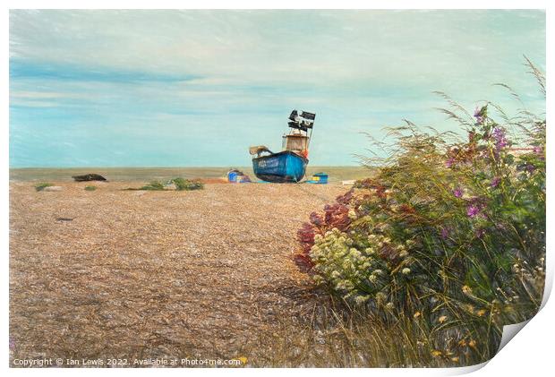 The Beach at Aldeburgh Print by Ian Lewis