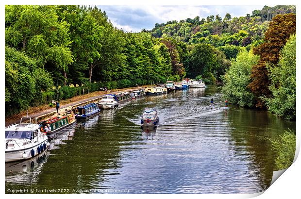 The Thames From Goring Bridge Print by Ian Lewis