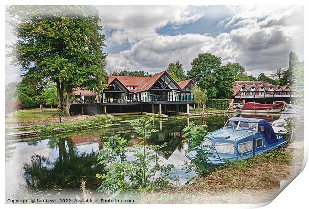 Above Goring on Thames Mill Print by Ian Lewis