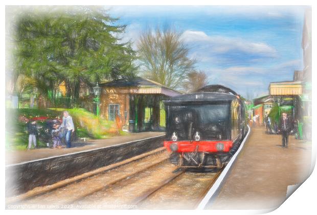 The Train Now Arriving at Platform 2 Print by Ian Lewis