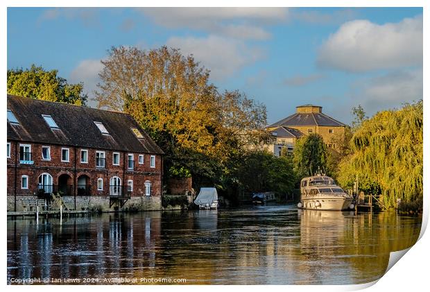 The Thames at Abingdon Print by Ian Lewis