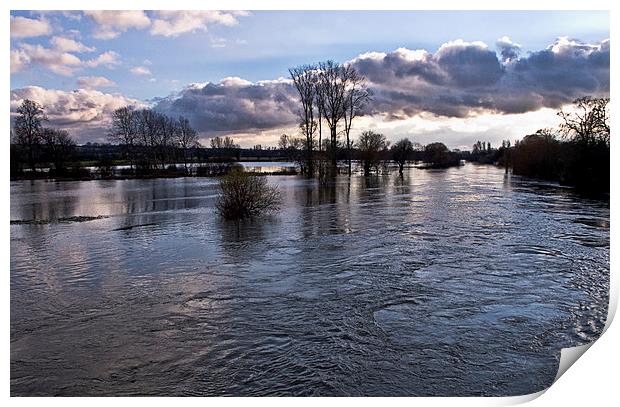 Thames Floods at Wallingford Print by Ian Lewis