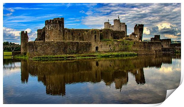 Caerphilly Castle Print by Ian Lewis