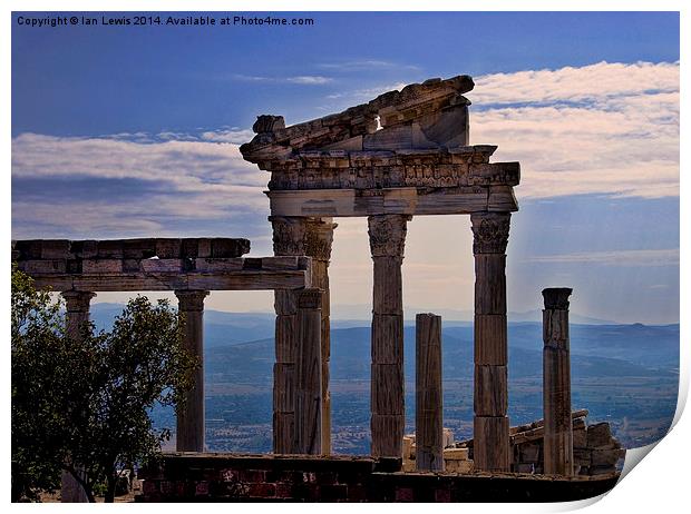 Majestic Ruins of Pergamon Print by Ian Lewis
