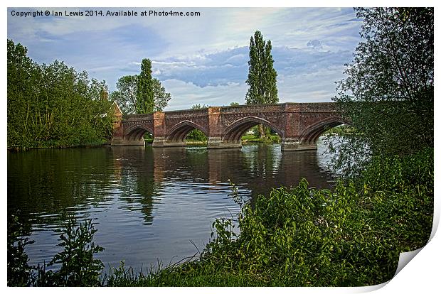 Clifton Hampden Bridge Print by Ian Lewis
