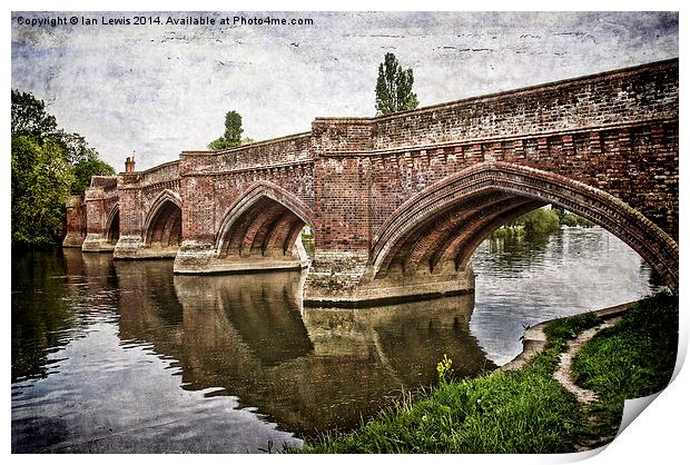 The Bridge at Clifton Hampden Print by Ian Lewis