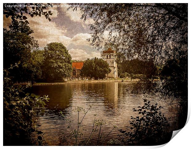 Over the Thames to Bisham Print by Ian Lewis