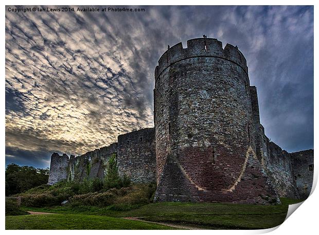 Chepstow Castle Walls  Print by Ian Lewis