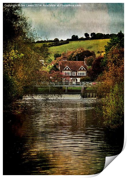 Lardon Chase Seen From Goring  Print by Ian Lewis