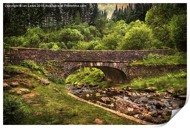  Bridge Over The Caerfanell Print by Ian Lewis