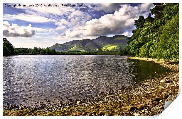  From Friars Crag Derwentwater Print by Ian Lewis