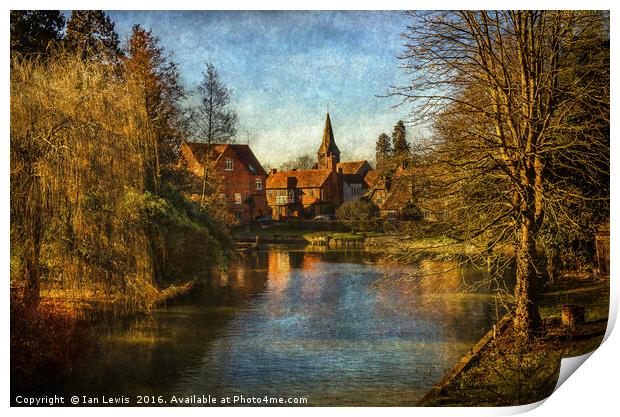 Whitchurch on Thames Print by Ian Lewis
