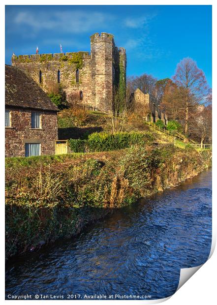 Brecon Castle Print by Ian Lewis