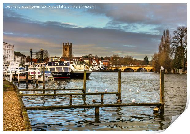 Henley on Thames Riverside Print by Ian Lewis