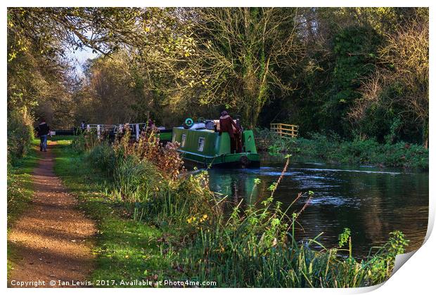 Traffic On The Kennet and Avon Canal Print by Ian Lewis