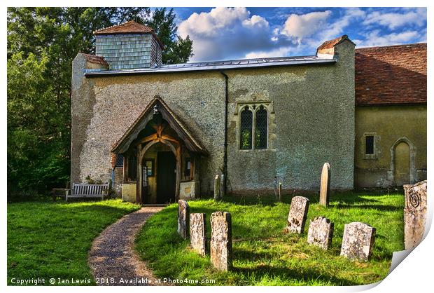 Tranquil Beauty of Ibstone Church Print by Ian Lewis