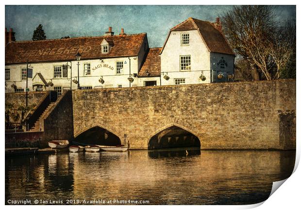 The Bridge At Abingdon Print by Ian Lewis