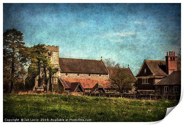 The Church at Streatley on Thames Print by Ian Lewis