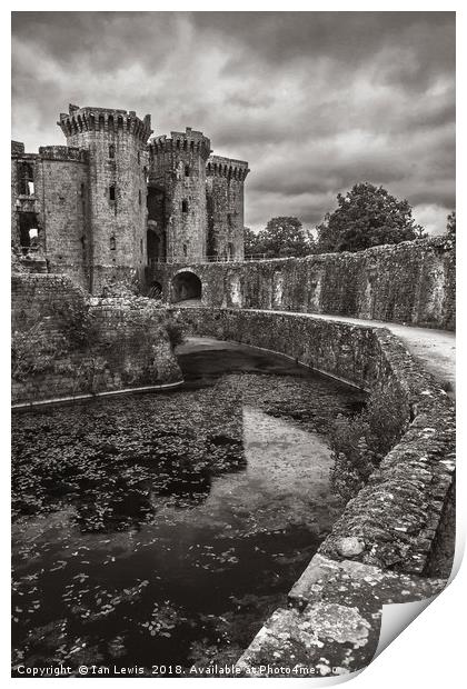The Castle Moat Print by Ian Lewis