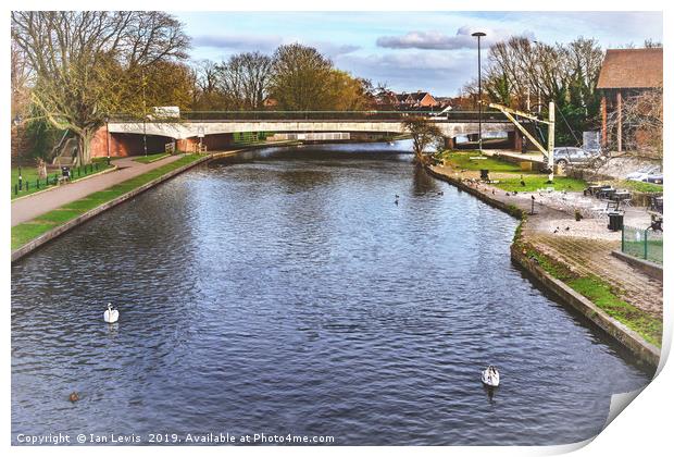 The River Kennet at Newbury Print by Ian Lewis