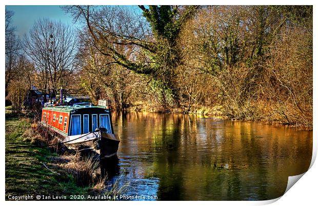 The Kennet In January Sunshine Print by Ian Lewis