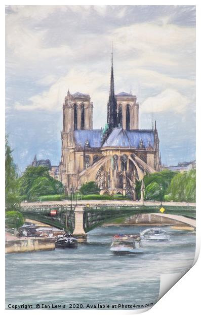 Memories of Notre Dame Print by Ian Lewis