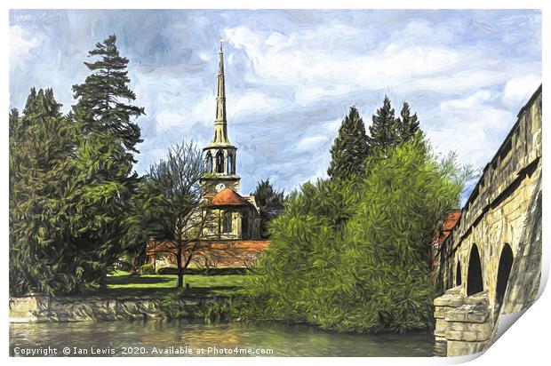 Church By The Thames Wallingford Print by Ian Lewis