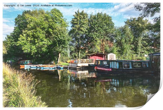 The Basingstoke Canal At Odiham Print by Ian Lewis