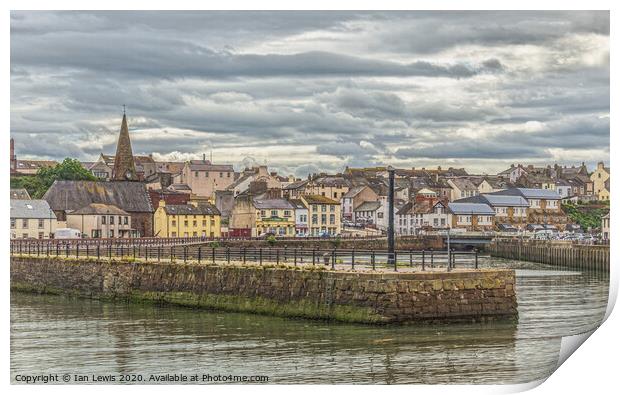 Maryport Harbour In Cumbria Print by Ian Lewis