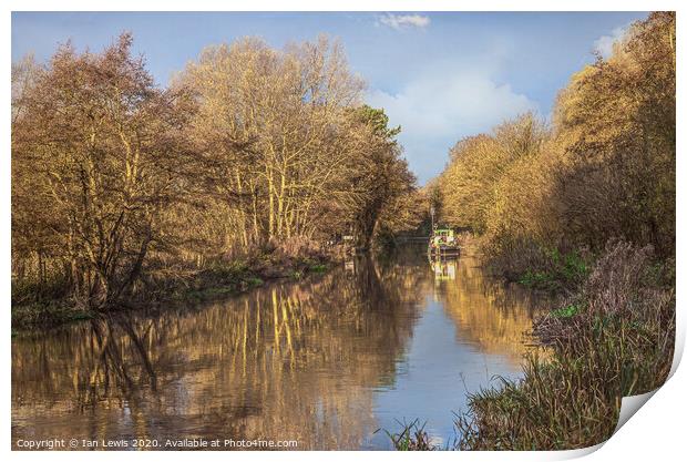 The Kennet and Avon in November Print by Ian Lewis