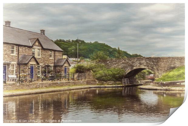 The Canal Basin At Brecon Print by Ian Lewis