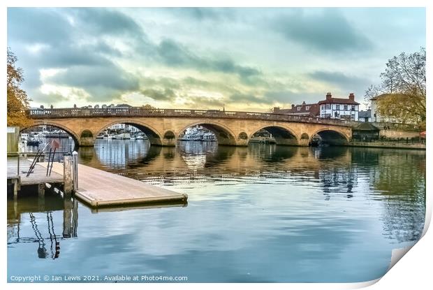 Henley on Thames Bridge Print by Ian Lewis