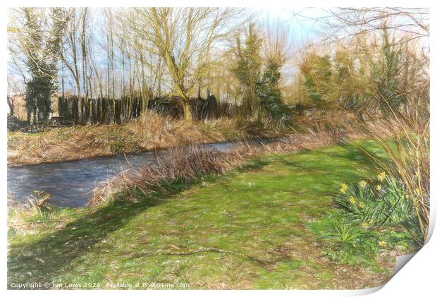 Springtime By The River Kennet Print by Ian Lewis
