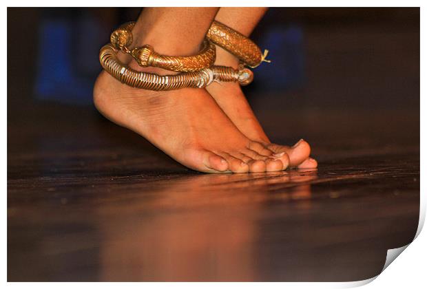 Dancing Feet (Apsara Dance) Print by Kim Vetten