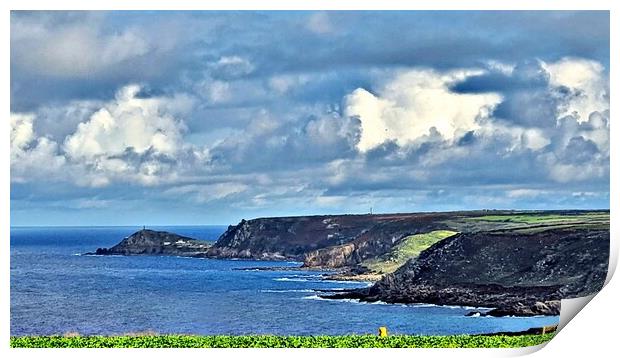 Captivating Cape Cornwall Vista Print by keith sutton