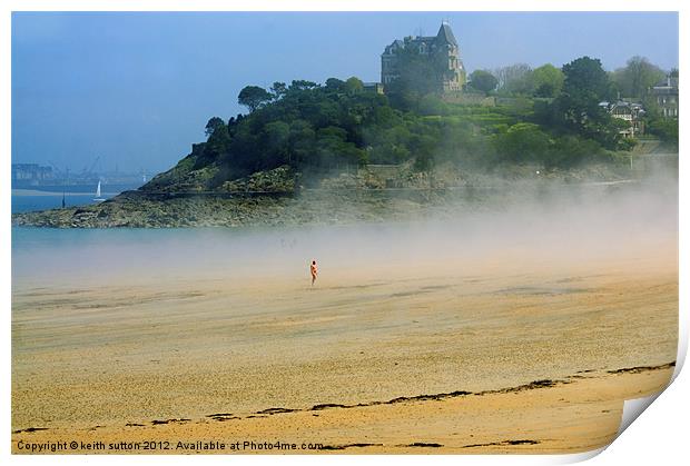 steamy beach Print by keith sutton