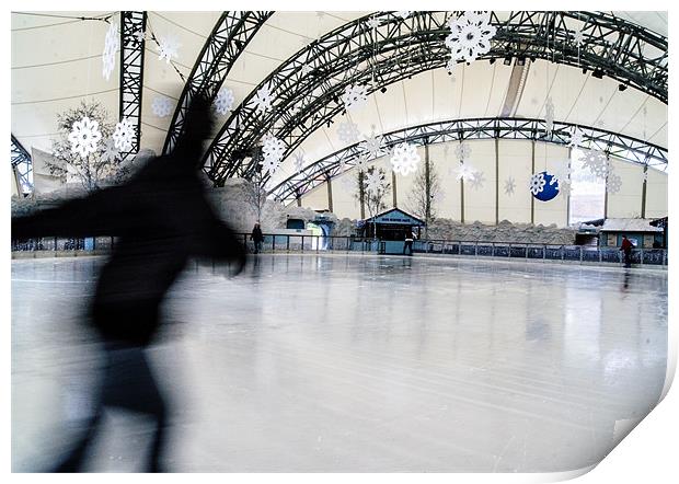 the ice skater Print by keith sutton